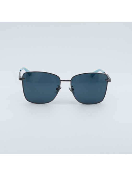 Bottega Veneta BV1237S 004 Sunglasses Gunmetal Square Frame, Blue Lenses main image 9